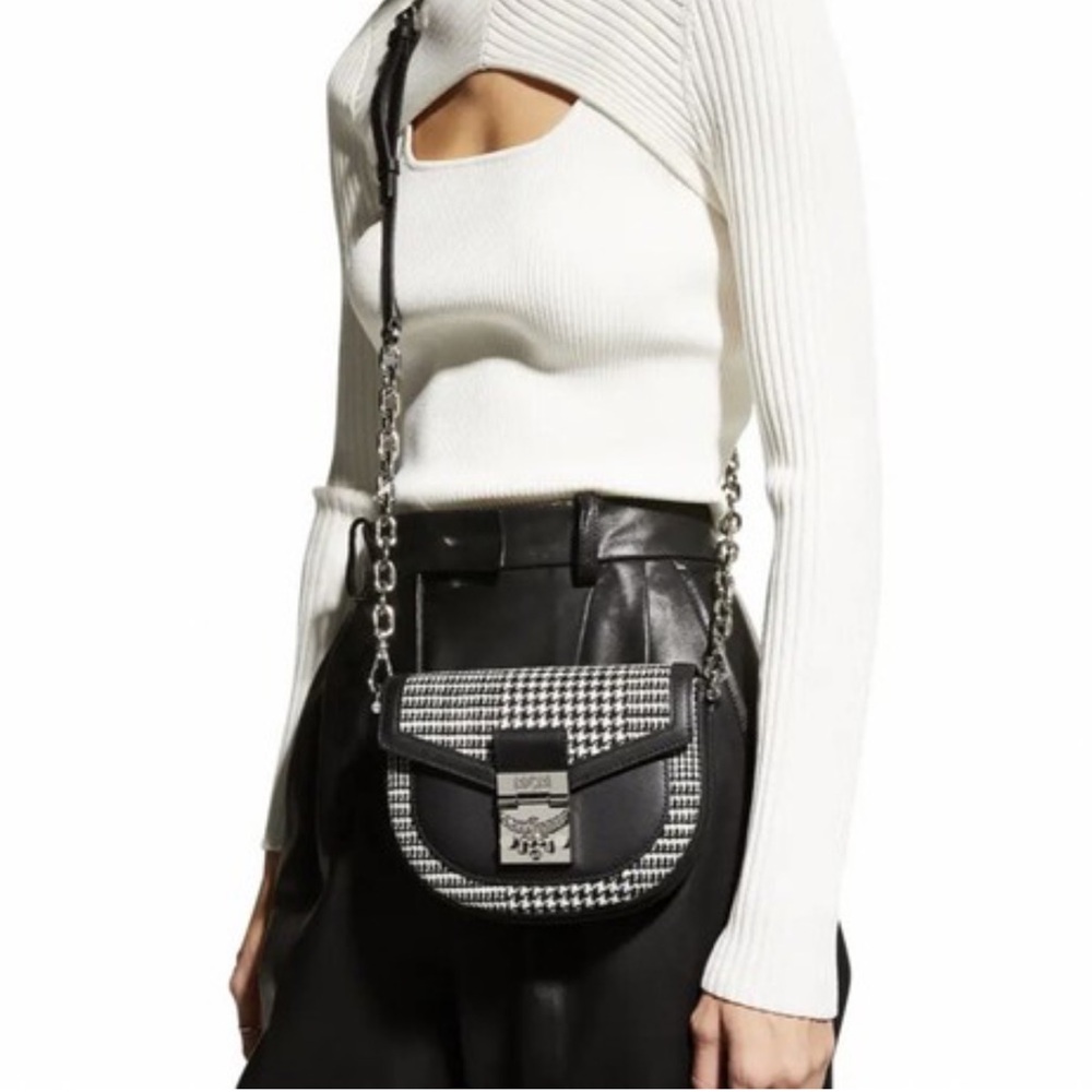 MCM houndstooth crossbody/ belt bag - Picture 5 of 6